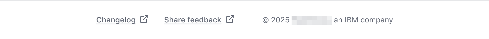 Example of the App Footer with additional links