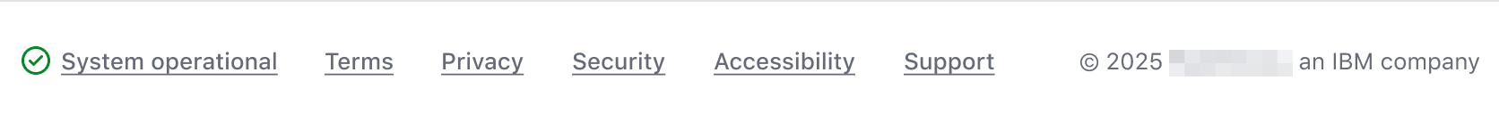 Example of the App Footer at a large screen size