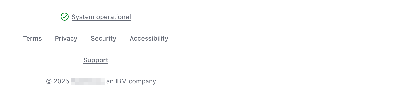 Example of the App Footer at a small screen size