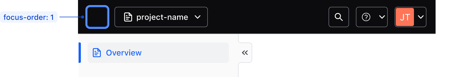 Focus order in the App Header