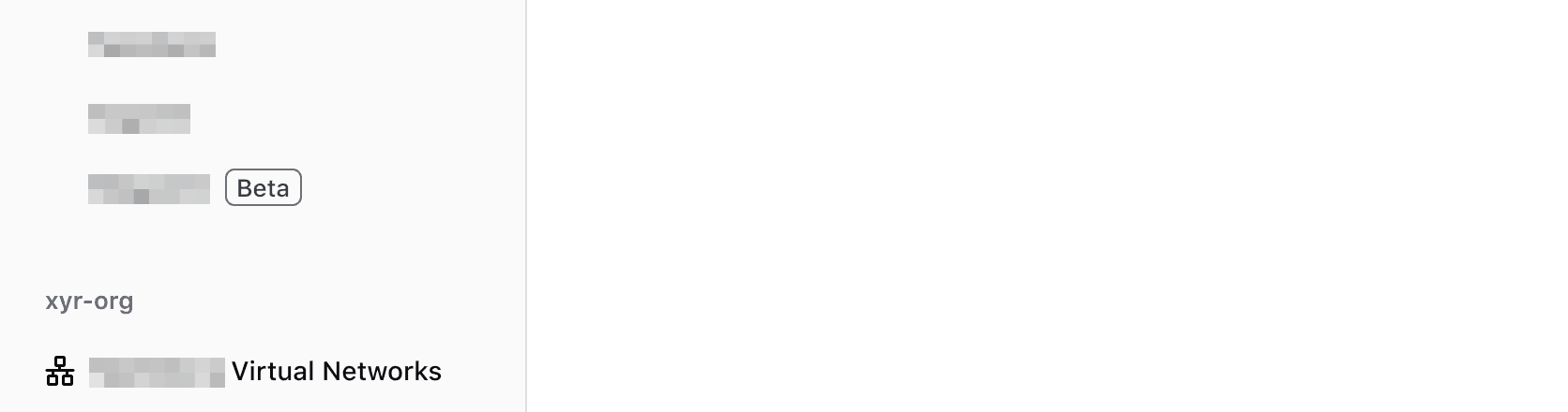 List item with a "Beta" badge