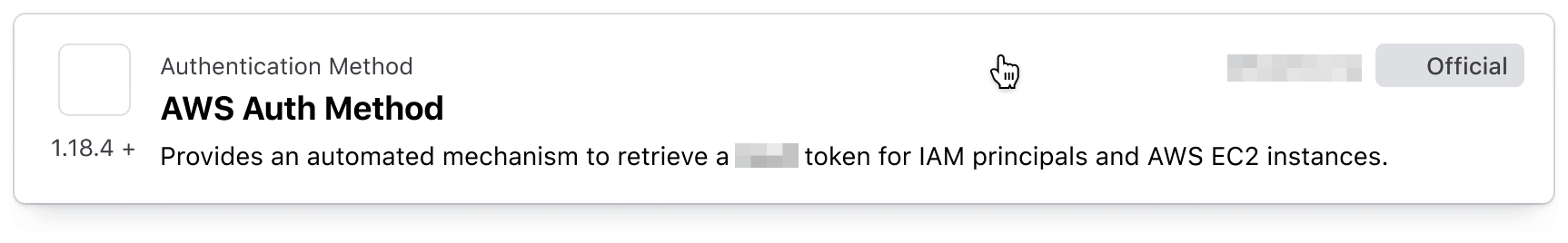An interactive card with a table with links and buttons within.