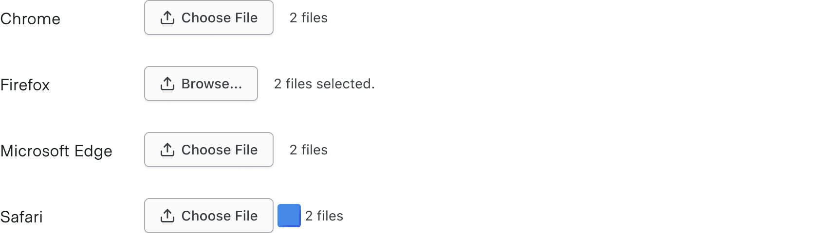 Several files selected in a File Input