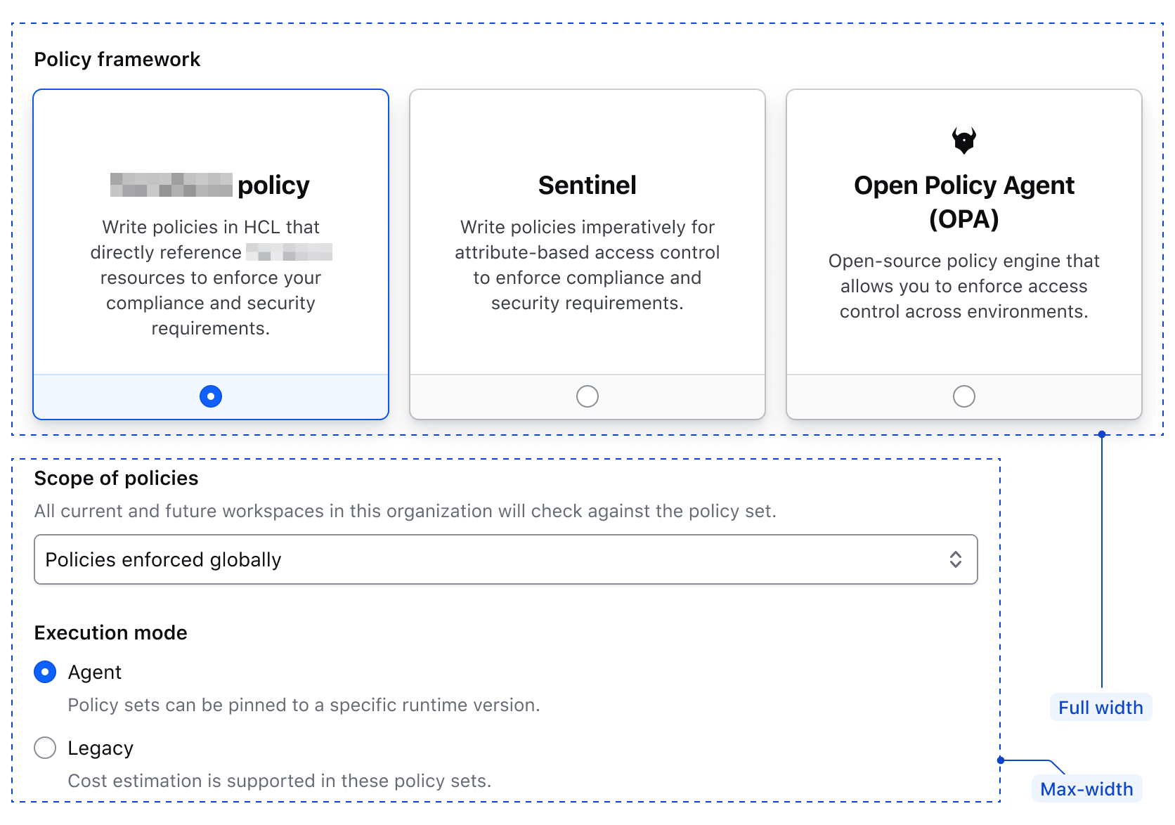 Full width Form content in comparison to constricted width content