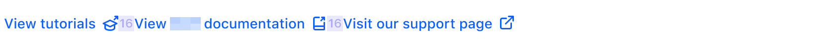 Recommended spacing between Standalone Links in a horizontal list