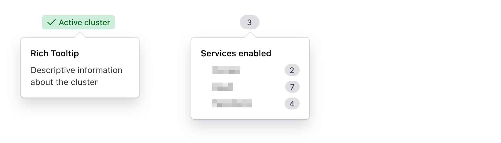 Example of using the Rich Tooltip with a badge