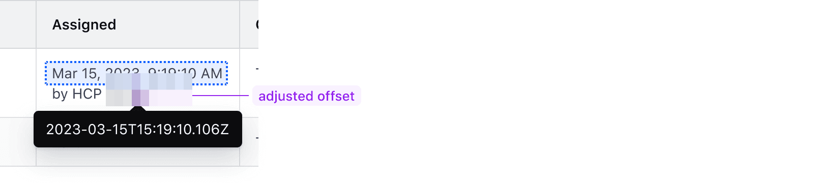 Tooltip with adjusted offset